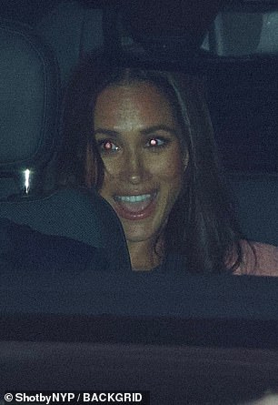 Meghan Markle looked happy as she left the Crypto.com Arena after a night watching the LA Lakers with her British husband