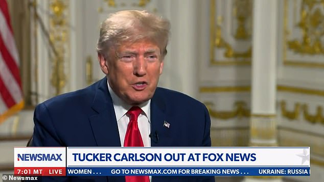 Former President Donald Trump speculated that Tucker Carlson wanted 'free rein,' as he said he was 'shocked' by the Fox News host's departure and 'surprised' that the network settled the 2020 election Dominion Voting Systems case during an interview on Newsmax Monday