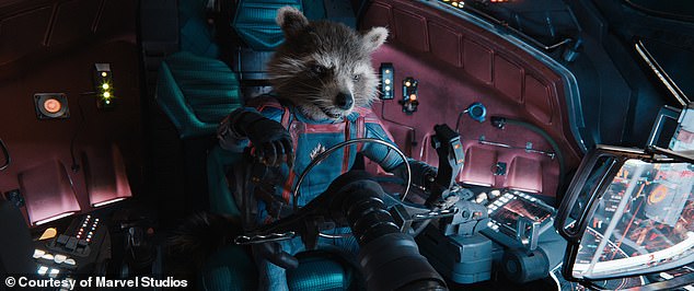 At the heart of a deeply weird story even by Marvel standards is Rocket, pictured, the doughty raccoon voiced by Bradley Cooper